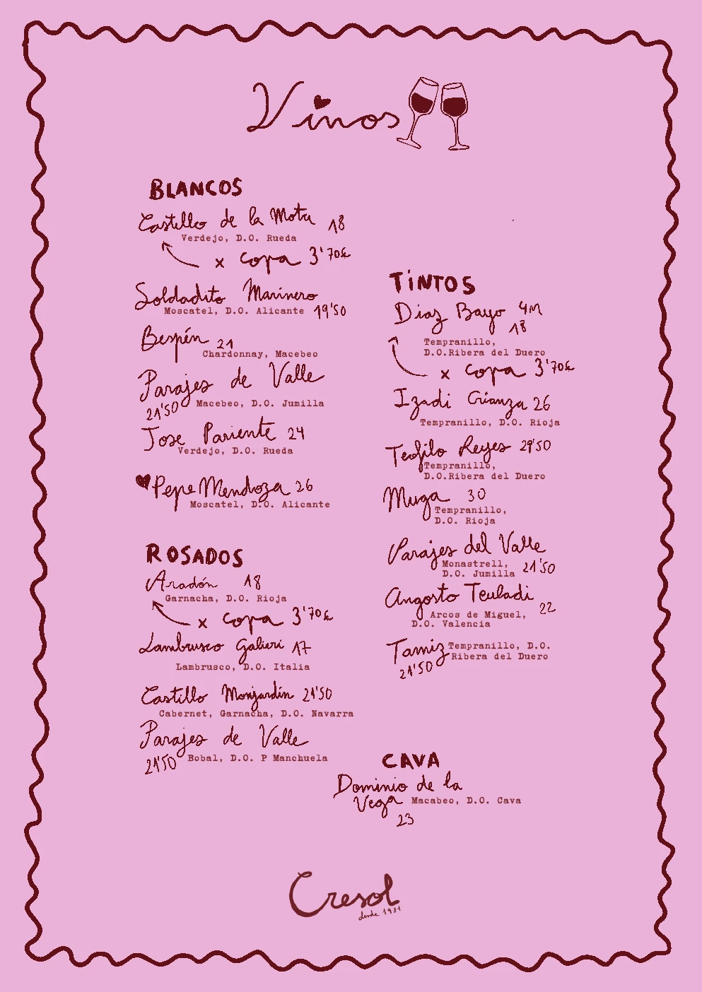 Carta original · 05 · Vins